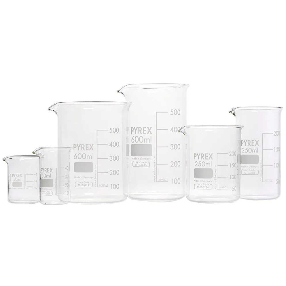 Béchers verre Pyrex forme basse